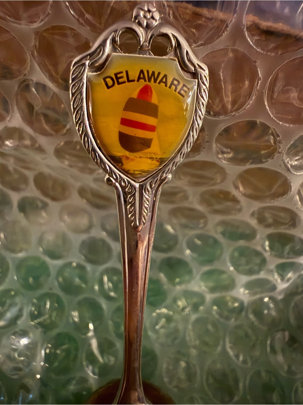 Delaware Yellow Shield Collectible Spoon - Decorative Home Accent